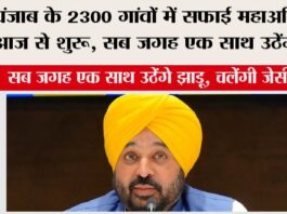 Cleanliness Campaign in Punjab: पंजाब के 2300 गांवों में सफ़ाई महाअभियान आज से शुरु, सब जगह एक साथ उठेंगे झाड़ू, चलेंगी जेसीबी Punjab News