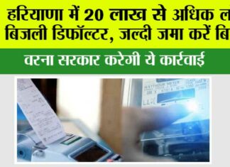 Haryana Electricity: हरियाणा में 20 लाख से अधिक लोग बिजली डिफॉल्टर, जल्दी जमा करें बिल… वरना सरकार करेगी ये कार्रवाई Haryana Electricity