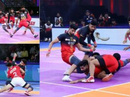 पीकेएल-12 : 4 सुपर टैकल और आकाश के सुपर रेड की बदौलत बेंगलुरु बुल्स ने गुजरात जाएंट्स को हराया Jaipur News