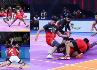 पीकेएल-12 : 4 सुपर टैकल और आकाश के सुपर रेड की बदौलत बेंगलुरु बुल्स ने गुजरात जाएंट्स को हराया Jaipur News