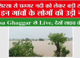 Sirsa Ghaggar से Live: सिरसा के लोगों देख लो घग्गर में पानी का बहाव, अगले 48 घंटे बहुत भारी Sirsa Ghaggar से Live