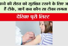 Vaccination Schedule for Baby