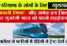 First Hydrogen Train in Haryana