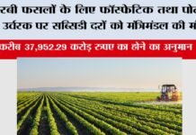 Farmer News: रबी फसलों के लिए फॉस्फेटिक तथा पोटाश उर्वरक पर सब्सिडी दरों को मंत्रिमंडल की मंजूरी New Delhi