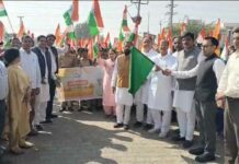 तिरंगा थामे हुए शामिल, जनजातियों के जागरण के लिए किए गए कार्य को किया याद Hanumangarh News