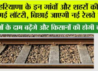 Haryana Railway: हरियाणा के इन गांवों और शहरों की लग गई लॉटरी, बिछाई जाएगी नई रेलवे लाइन Haryana Railway