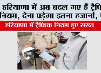 Haryana Traffic Challan: हरियाणा में अब बदल गए हैं ट्रैफिक नियम, देना पड़ेगा इतना हर्जाना, पढ़ें… Haryana Traffic Challan