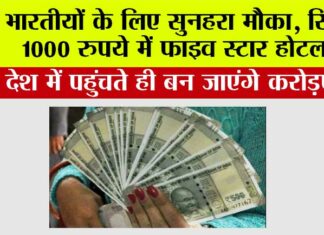 Indians Millionaire: भारतीयों के लिए सुनहरा मौका, सिर्फ 1000 रुपये में फाइव स्टार होटल, इस देश में पहुंचते ही बन जाएंगे करोड़पति Indians Millionaire