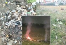 हनुमान वाटिका के पास लगाई जा रही कूड़े में आग, प्रदूषण बन रहा लोगो के लिए मुसीबत……. प्रशासन बेफ़िक्र Kaithal News