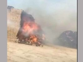 पोलड़ और कांगथली के बीच लाखो की पराली जली Kaithal News