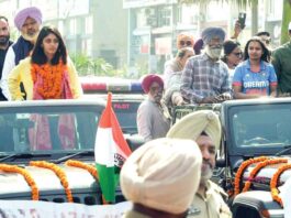 विश्व कप विजेता अमनजोत और हरलीन का मोहाली में स्वागत Mohali News