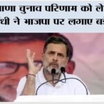 Rahul Gandhi: हरियाणा चुनाव परिणाम को लेकर राहुल गांधी ने भाजपा पर लगाए बड़े आरोप New Delhi