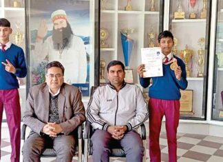 शाह सतनाम जी बॉयज स्कूल के यशप्रीत इन्सां ने नेशनल स्कूल ताइक्वांडो में जीता स्वर्ण Sirsa News