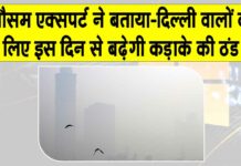Delhi Weather: मौसम एक्सपर्ट ने बताया-दिल्ली वालों के लिए इस दिन से पड़ेगी कड़ाके की ठंड