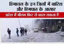 Himachal Weather Update: हिमाचल के इन जिलों में बारिश और हिमपात के आसार Himachal Weather Update