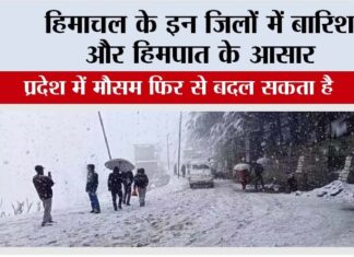 Himachal Weather Update: हिमाचल के इन जिलों में बारिश और हिमपात के आसार Himachal Weather Update