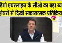 IndiGo Airline: इंडिगो एयरलाइन के सीईओ का बड़ा ब्यान! शेयरों में दिखी सकारात्मक प्रतिक्रिया IndiGo News