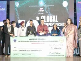 जय हिंद कॉलेज में 10वां ग्लोबल एंटरप्रेन्योरशिप समिट सफलतापूर्वक संपन्न, 170 से अधिक स्टार्टअप्स की भागीदारी GES 2026