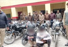चोरी की बीस मोटरसाइकिल बरामद, दो शातिर आरोपी गिरफ्तार Kairana News