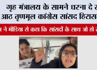 गृह मंत्रालय के सामने धरना दे रहे आठ तृणमूल कांग्रेस सांसद हिरासत में New Delhi