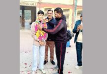 गोल्डमेडलिस्ट जशन सिंगला इन्सां का हुआ भव्य स्वागत Sangaria News